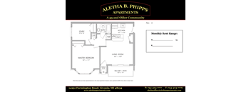 Plan 4 - 1 Bed, 1 Bath, Study, Carport