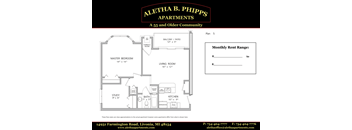Plan 5 - 1 Bed, 1 Bath, Study, Carport