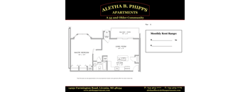Plan 6 - 1 Bed, 1 Bath , Carport