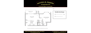 Plan 7 - 1 Bed, 1 Bath, WIC, Carport