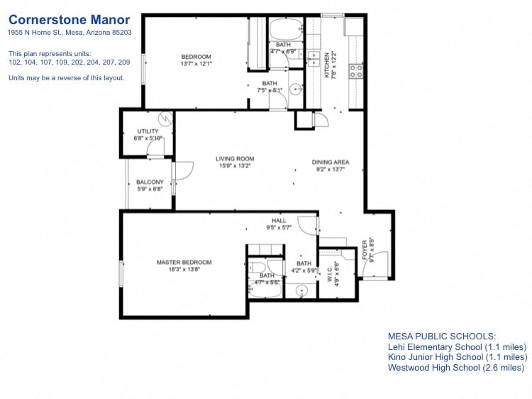 the plan of the residence shows the floor plans of the units