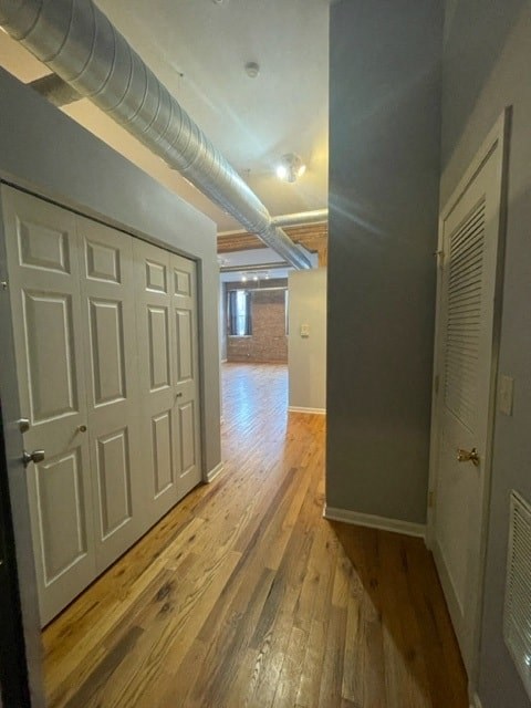 an empty room with a white door