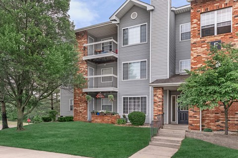 our apartments have a spacious yard and green grass