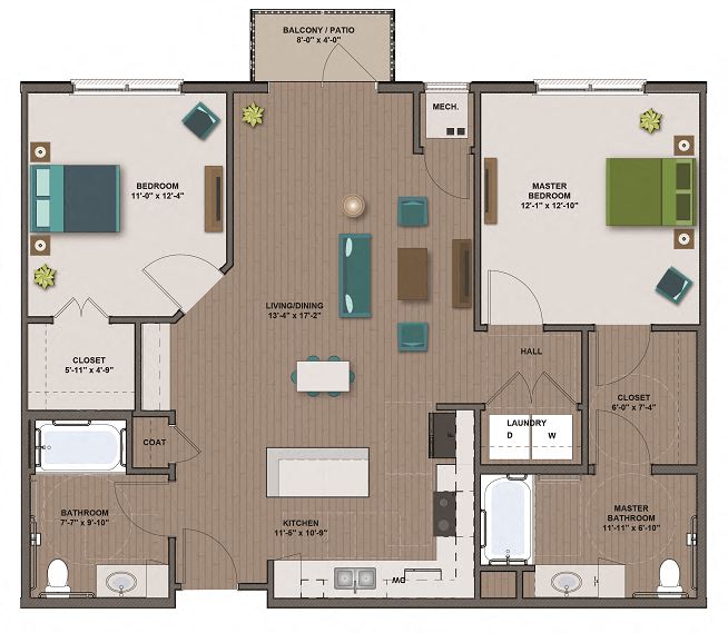 TESLA II FloorPlan at The Edison at Rice Creek, Minnesota, 55126