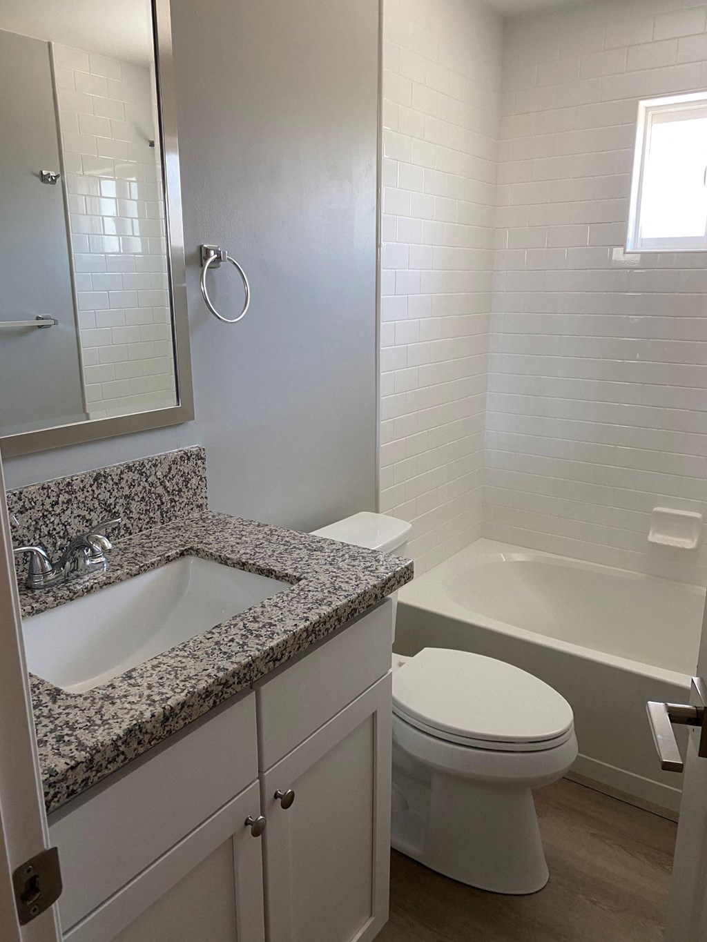 a bathroom with a sink and a toilet and a bath tub