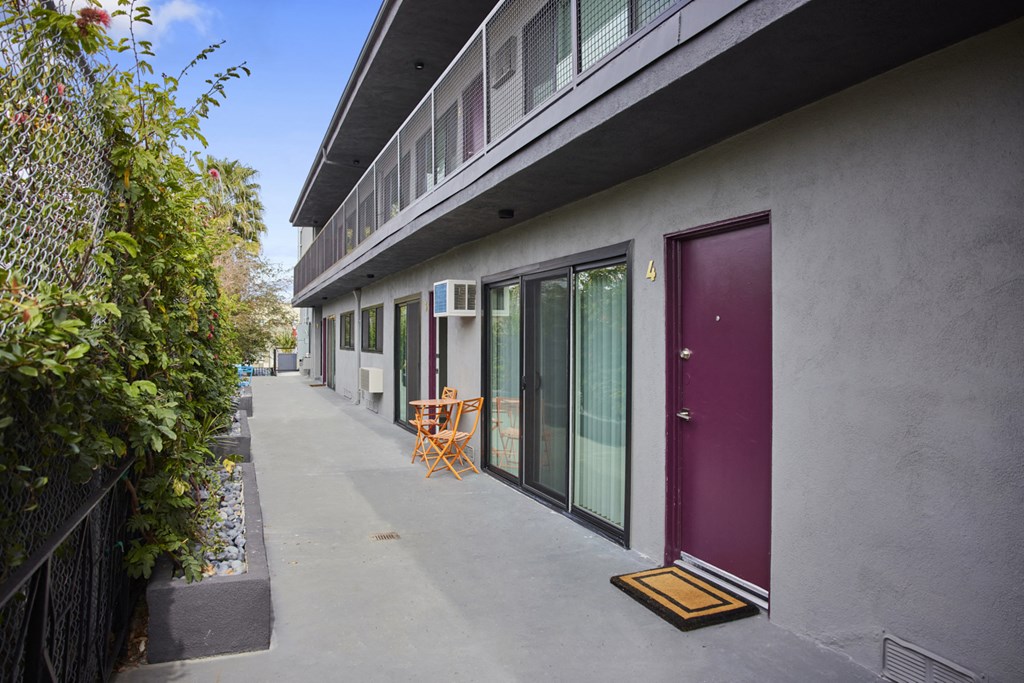 Exterior of unit doors