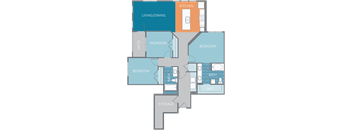 C1 lower Floor Plan at Watermark on Twenty Mile, Parker, Colorado