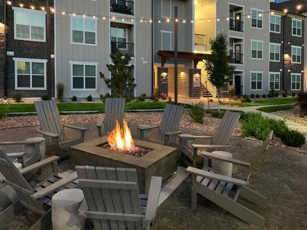 Outdoor Firepit at Watermark at Harvest Junction, Colorado