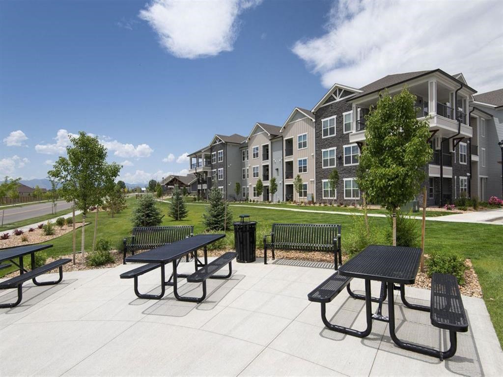 Picnic Area at Watermark at Harvest Junction, Colorado, 80501