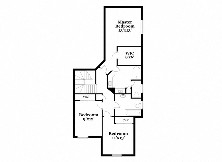 a floor plan of a house with an open concept floor plan