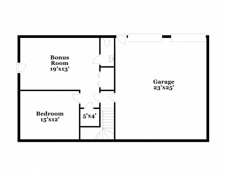 a floor plan of a home with a bedroom and a living room