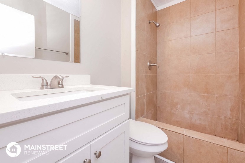 a bathroom with a sink toilet and a shower
