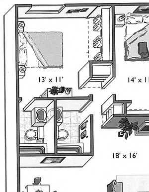 2 Bedroom - 2 Bath
