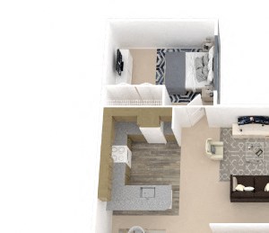 2 Bedroom One Bath