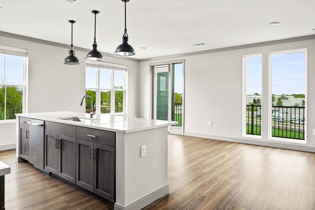 Upton Oxmoor Apartments Louisville open-concept kitchen and living space