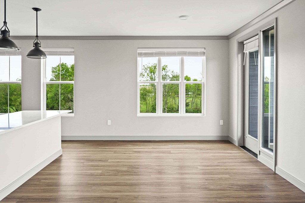 Upton Oxmoor Apartments Louisville living room with bright natural light