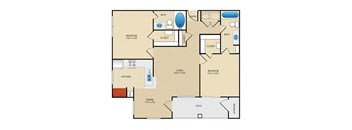 2 bedroom, 2 bathroom at The Clairborne Apartment Homes, Grand Prairie, Texas