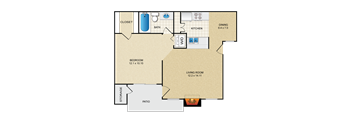 1 bedroom, 1 bathroom  at Creekview Apartment Homes, Dallas, 75254