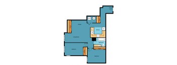 AB2x1c Floor Plan at Arabella Apartment Homes, Washington, 98155