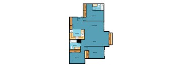 AB3x2f Floor Plan at Arabella Apartment Homes, Shoreline, WA