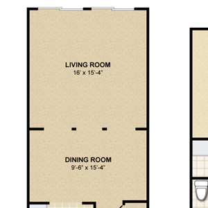 2 bedroom, 1.5 bathroom, townhome