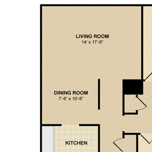 2 bedroom, 2 bathroom