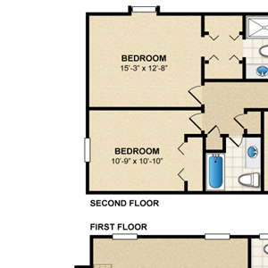 3 bedroom, 2.5 bathrooms