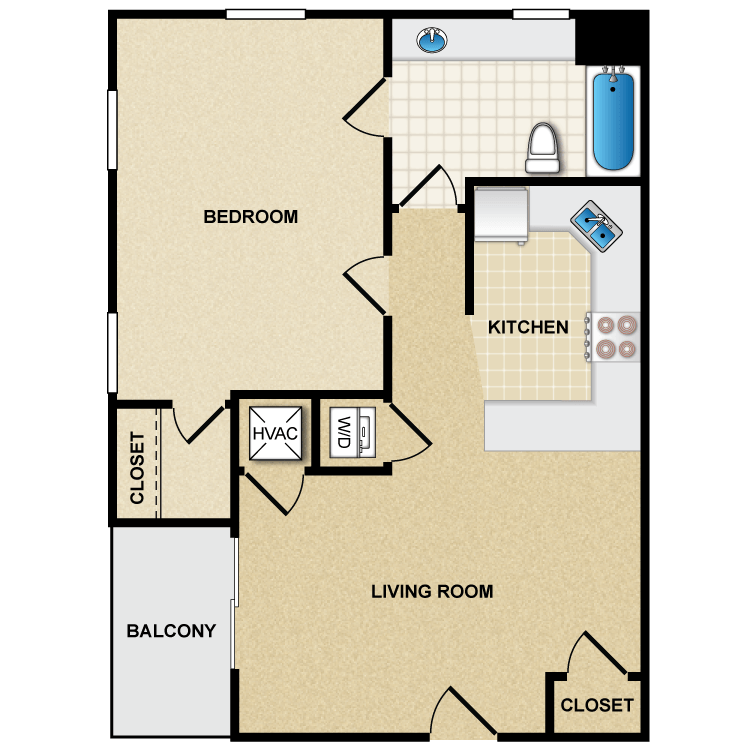 1 bedroom, 1 bathroom at  Malvern Hill Apartments , Kansas City,66103