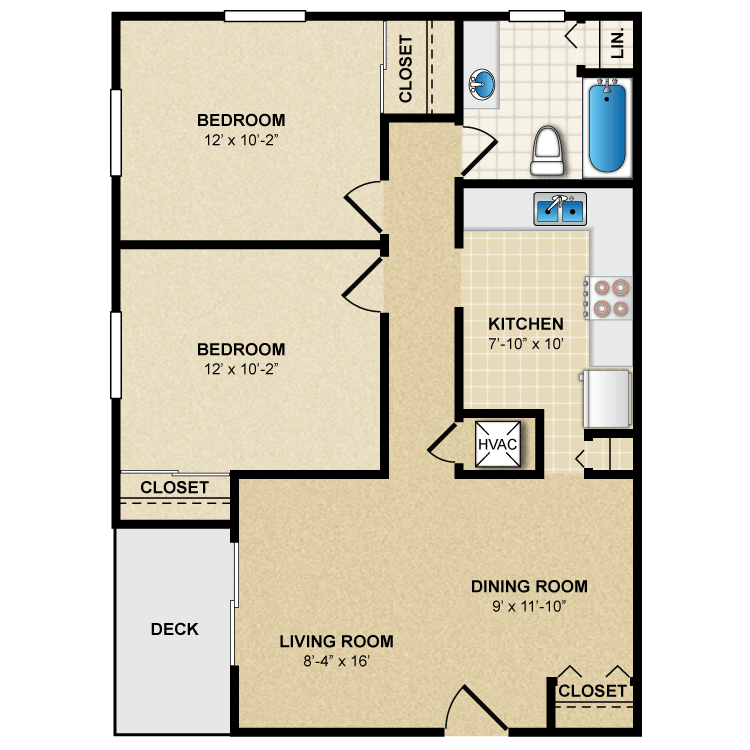 2 bedroom, 1 bathroom at  Malvern Hill Apartments , Kansas City, Kansas,KS