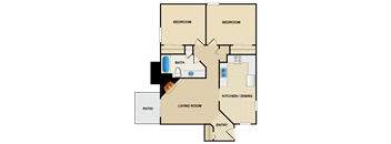 2 bedroom, 1 bathroom at Millcreek Woods Apartments, Olathe, 66061