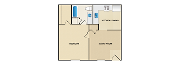 1 bedroom, 1 bathroom at Millcreek Woods Apartments, Olathe