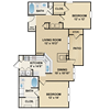 2 bedroom, 2 bathroom