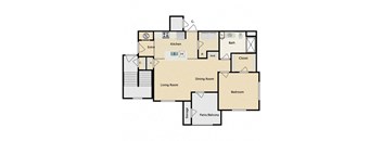 Lucca Floor Plan at Sorrento at Deer Creek Apartment Homes, Overland Park, 66213