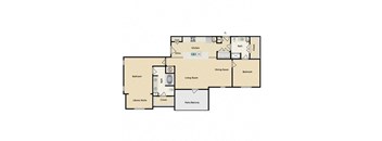 2 bedroom, 2 bathroom