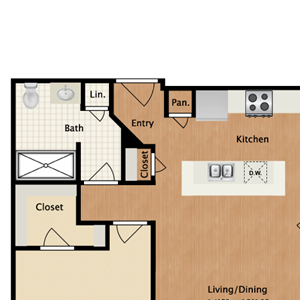 2 bedroom, 2 bathroom