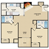 2 bedroom, 2 bathroom