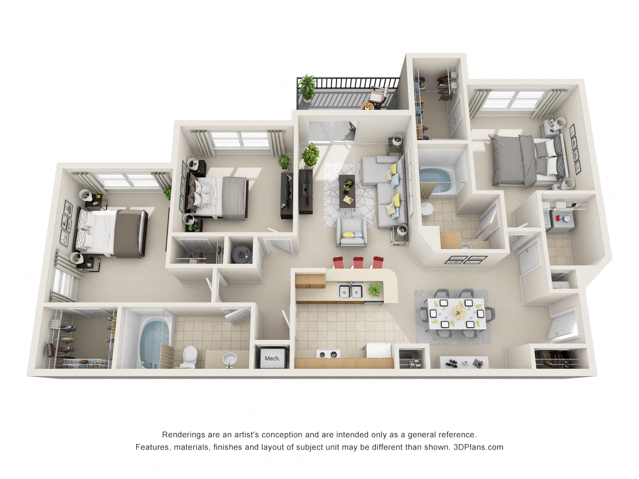 3 bed 2 bath at Preserve  at Mill Creek, Buford, GA 30519