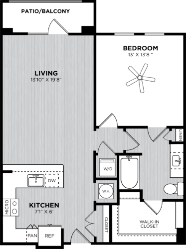 One Bedroom with 1 attached bathroon