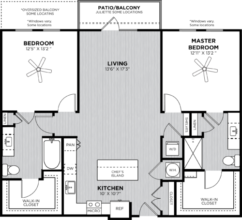Two bedroom two bath