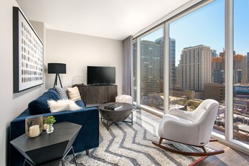 Classic Living Room Design With Television Classic Living Room Design With Television at Eleven40, Chicago, 60605 - Photo Gallery 6