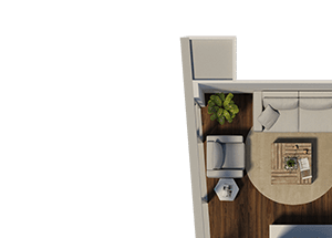 One Bedroom 1 bathroom Style A2 Apartment Floor Plan One Bedroom 1 bathroom Style A2 Apartment Floor Plan at Eleven40, Chicago, IL