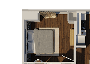 Two Bedroom 2 bathroom Style 2 Apartment Floor Plan Two Bedroom 2 bathroom Style 2 Apartment Floor Plan at Eleven40, Illinois, 60605