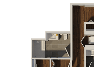 Two Bedroom 2 bathroom Style 3 Apartment Floor Plan Two Bedroom 2 bathroom Style 3 Apartment Floor Plan at Eleven40, Illinois