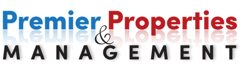 A graphic with the words "Premier Properties" in blue and red.