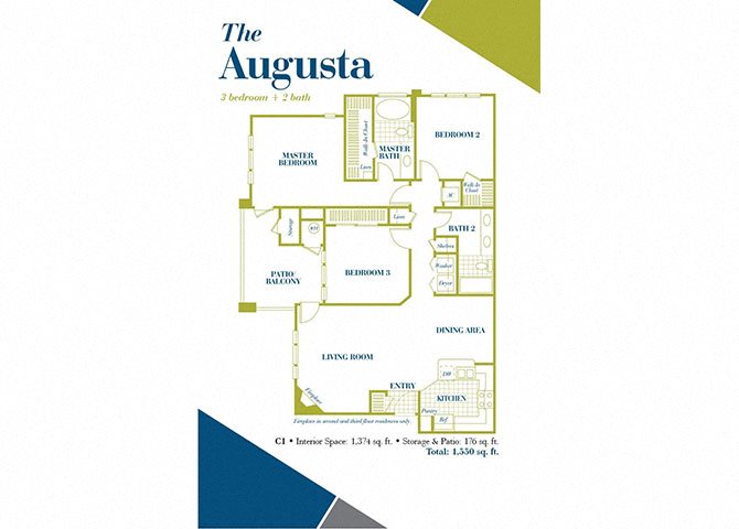 The Augusta 3 bed 2 bath Westlake Greens 3 bed 2 bath 1374 sqft