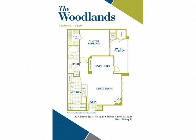 The Woodlands Remington At Lone Tree one bed one bath with patio 796 sqft