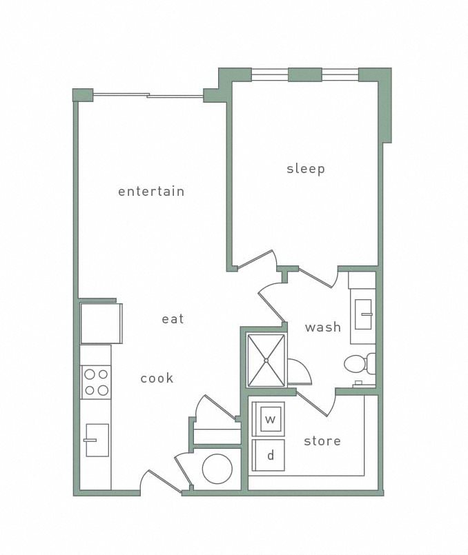 Park 35 on Clairmont Caldwell Floorplan 1 Bedroom 1 Bath Caldwell Floorplan 1 Bedroom 1 Bath 663-667 Total Sq Ft at Park 35 on Clairmont Apartment Homes, 3500 Clairmont Ave. Birmingham, AL 35222