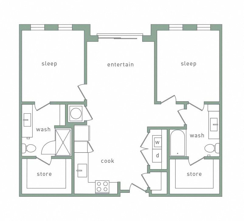 Park 35 on Clairmont Forest Park Floorplan 2 Bedroom 2 Bath Forest Park Floorplan 2 Bedroom 2 Bath 1082-1219 Total Sq Ft at Park 35 on Clairmont Apartment Homes, 3500 Clairmont Ave. Birmingham, AL 35222