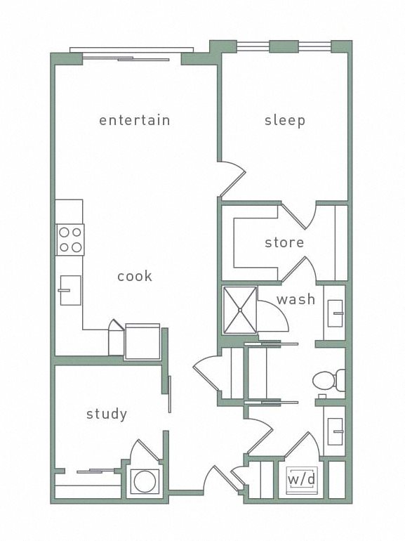 Park 35 on Clairmont Redmont Floorplan 1 Bedroom 1 Bath Redmont Floorplan 1 Bedroom 1 Bath 886 Total Sq Ft at Park 35 on Clairmont Apartment Homes, 3500 Clairmont Ave. Birmingham, AL 35222