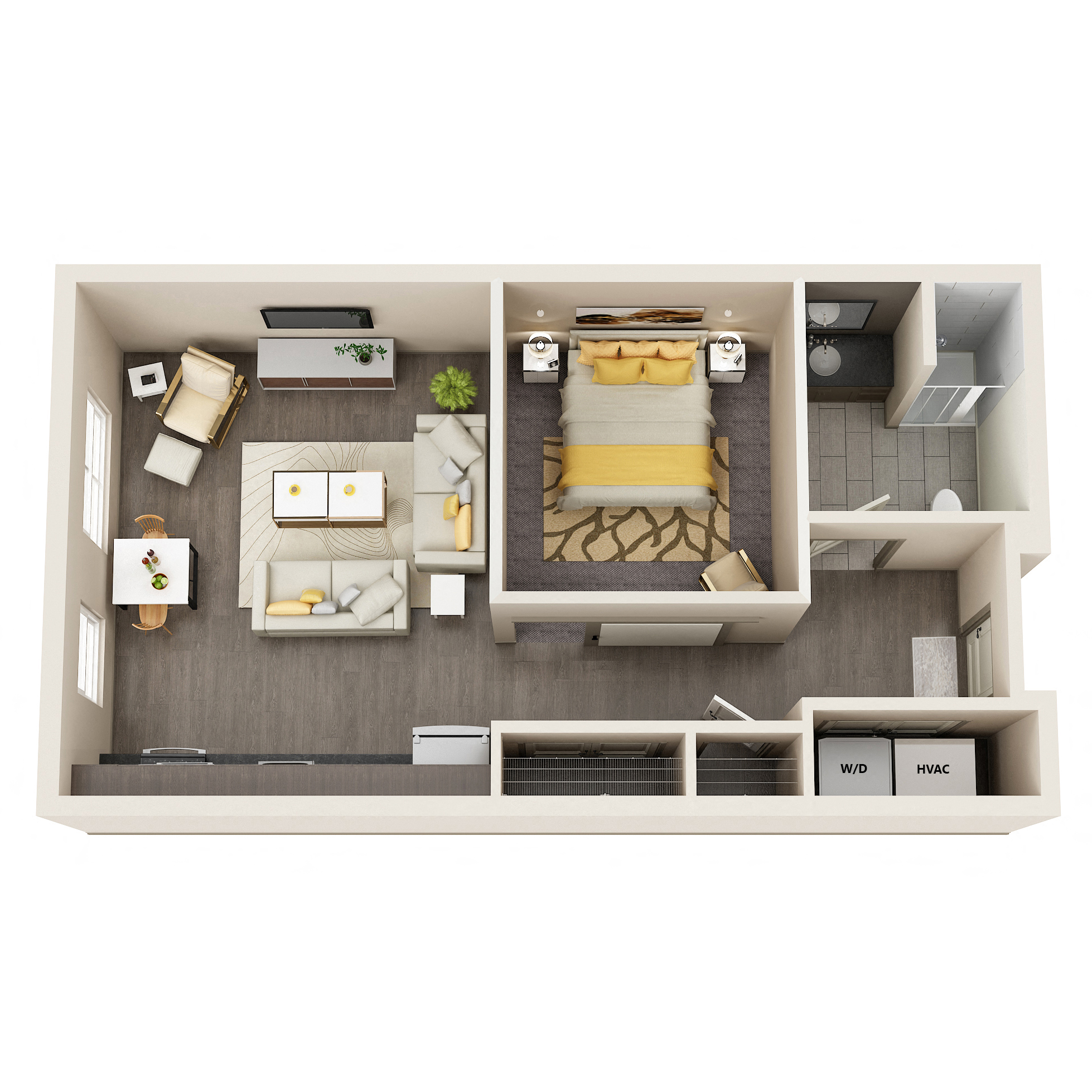 1 Bed - 1 Bath